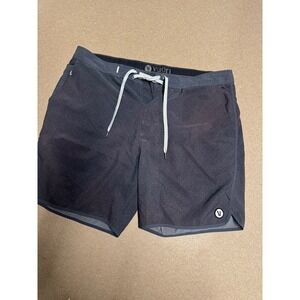 Vuori Men's Swim Trunks Shorts Dotted Pattern Gray Drawstring Size L